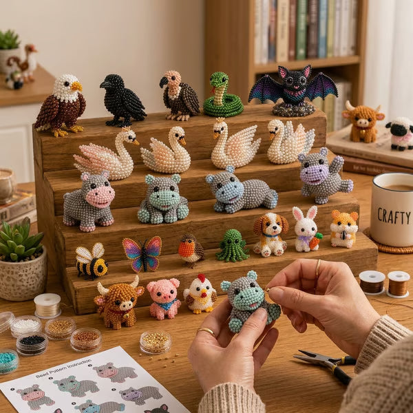 đ„đ§”âš Tiny 3D Beaded Animal DIY KitïŒUnfinished ProductïŒ